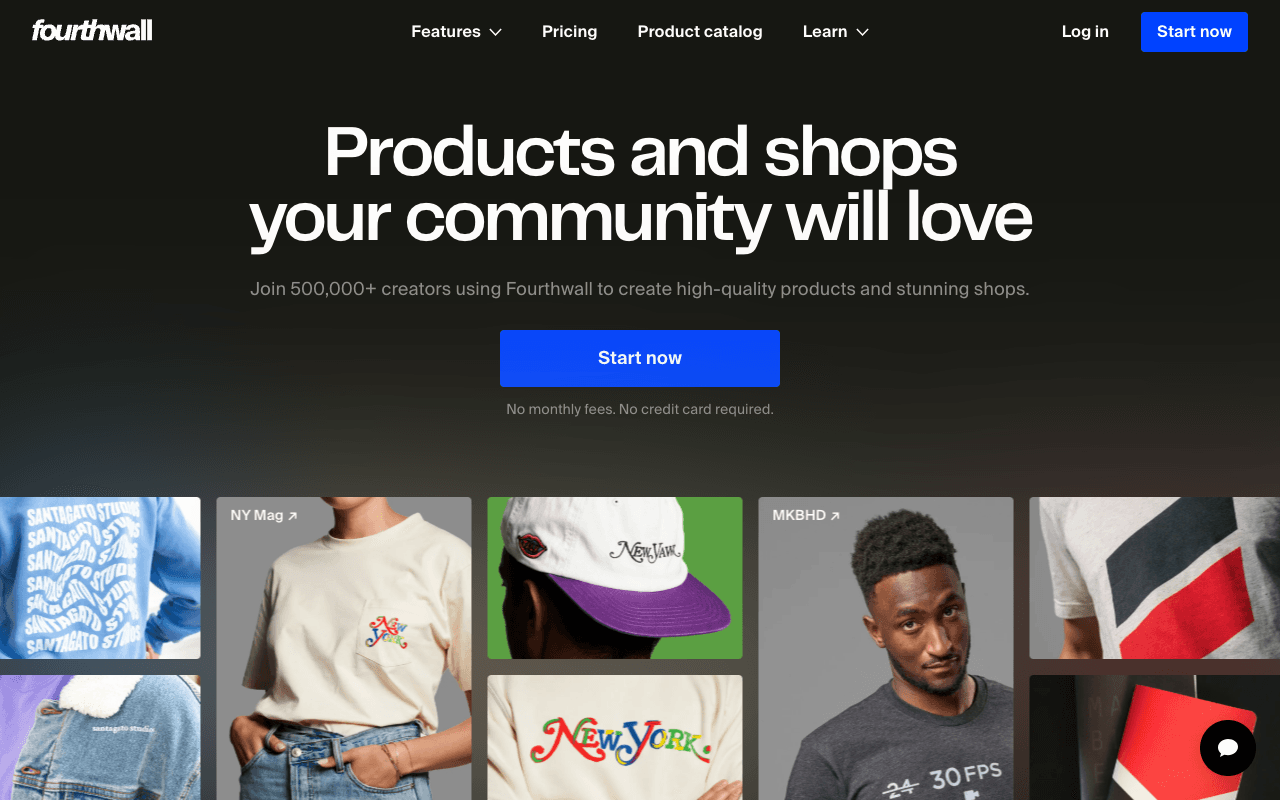 Fourthwall platform website