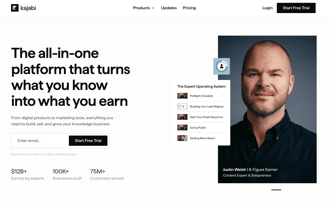 Kajabi platform website