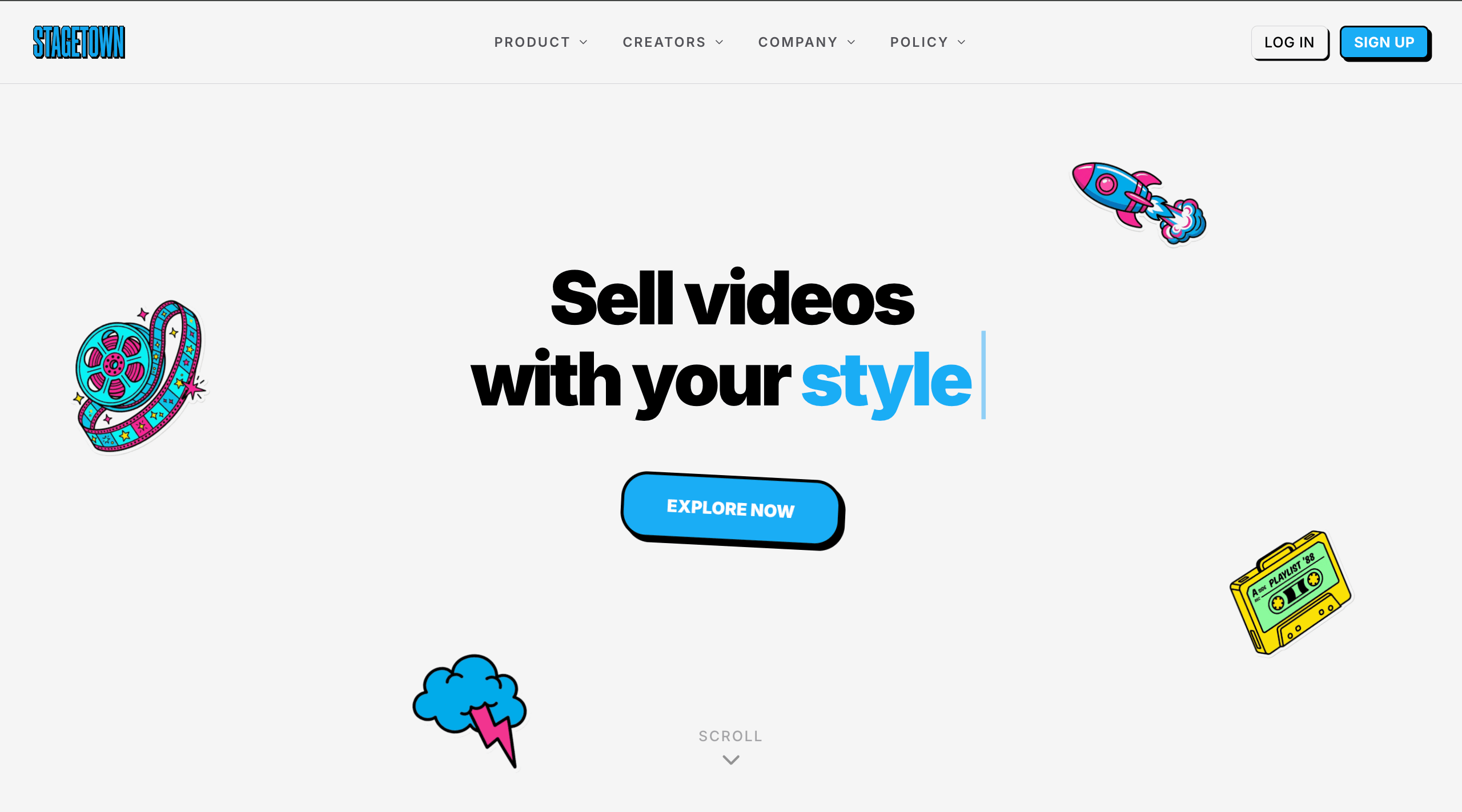 StageTown platform website