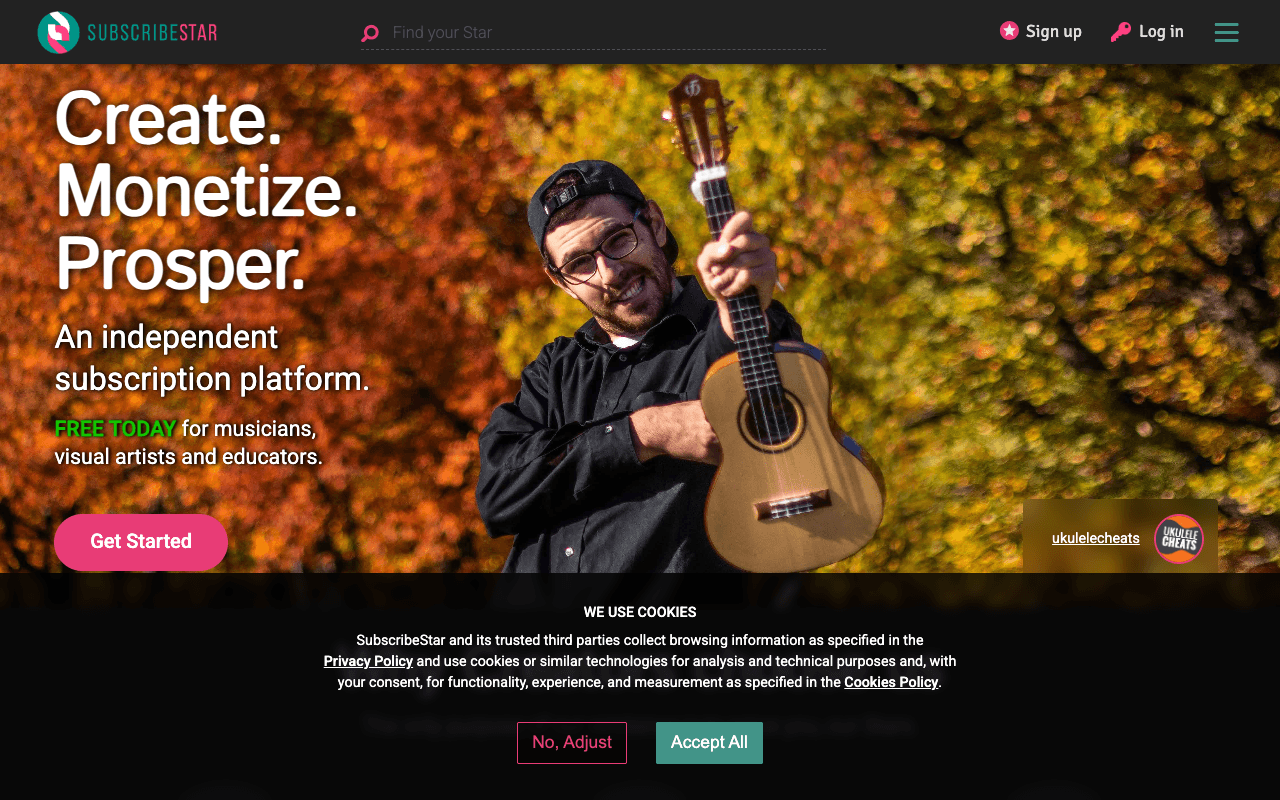 SubscribeStar platform website